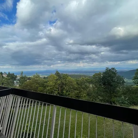 Le Panorama Studio Prive Avec Vue Magnifique Turckheim Trois Epis Exterior foto